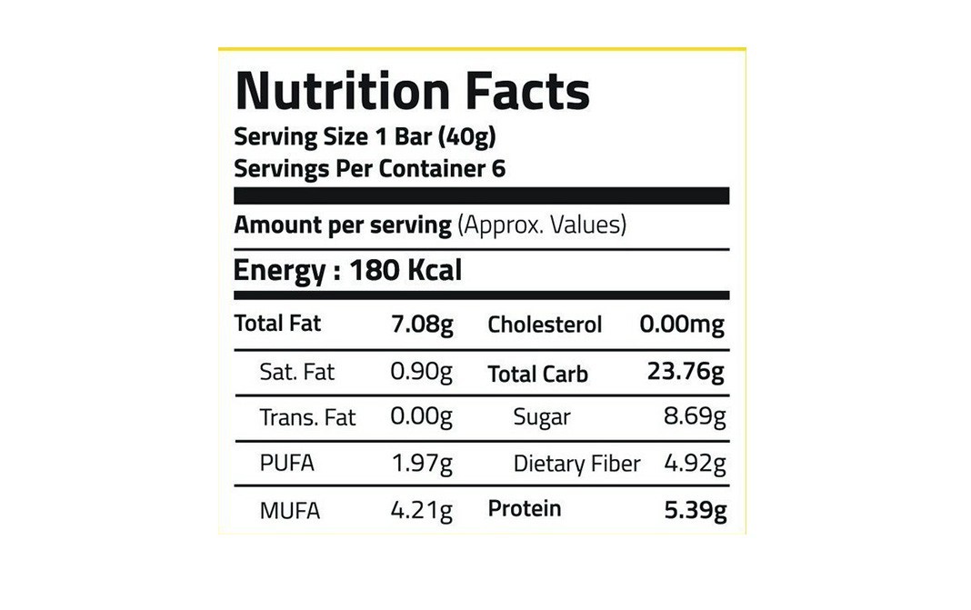 Eat Any Time Butterscotch Health Bar with Oats, Almonds   Box  240 grams